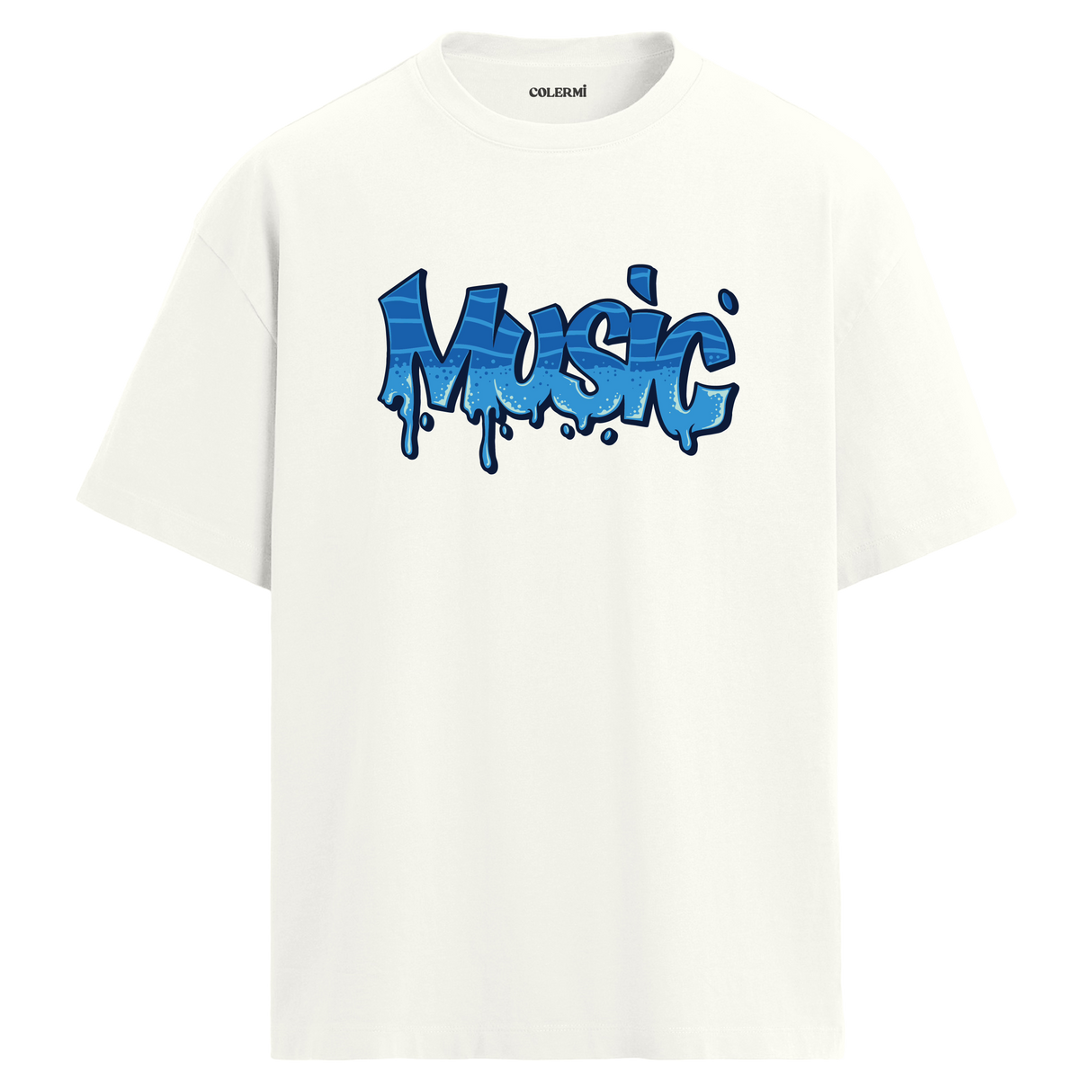 Graffiti Music Oversize Unisex T-Shirt – Müzik Temalı