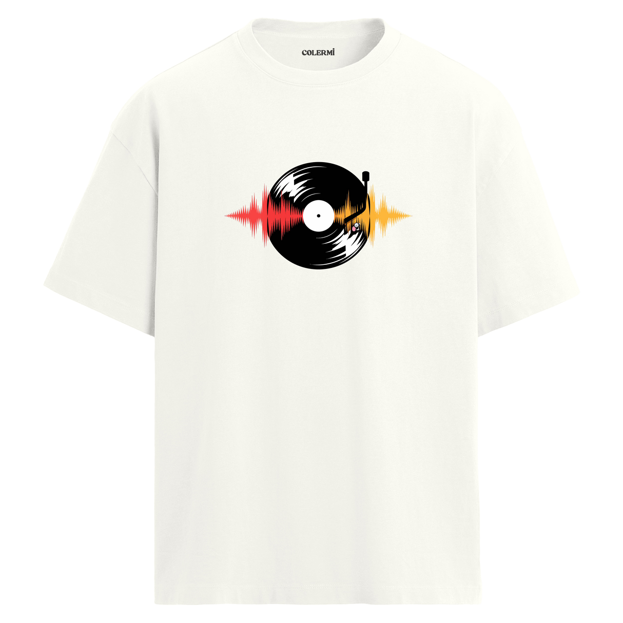 Vinyl Vibes Oversize Unisex T-Shirt – Müzik Temalı