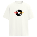 Vinyl Vibes Oversize Unisex T-Shirt – Müzik Temalı