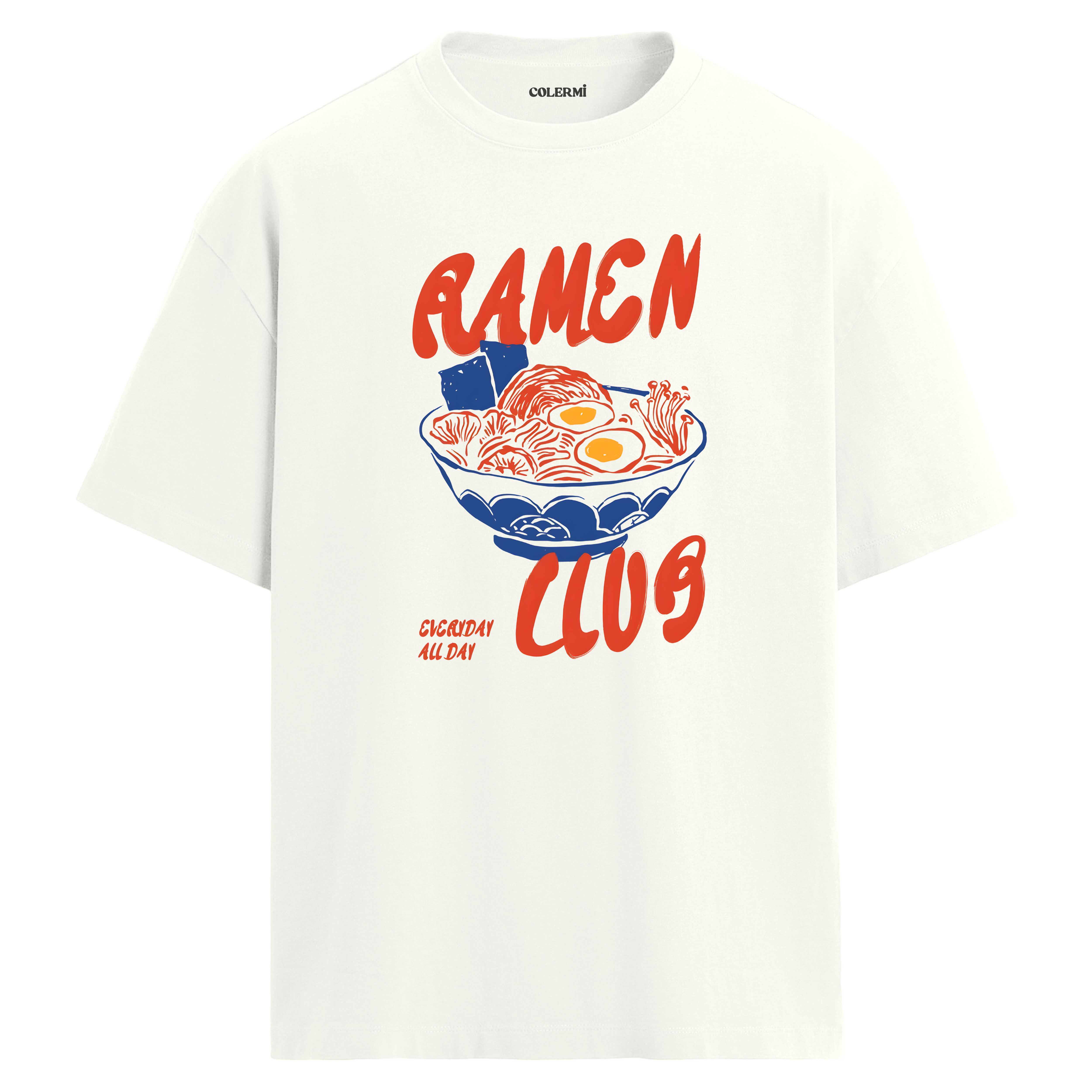 Ramen Temalı Oversize Tişört | Colermi