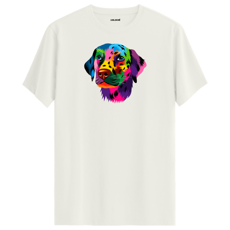 Renkli Labrador Tişört - Pop Art Köpek Tişörtü