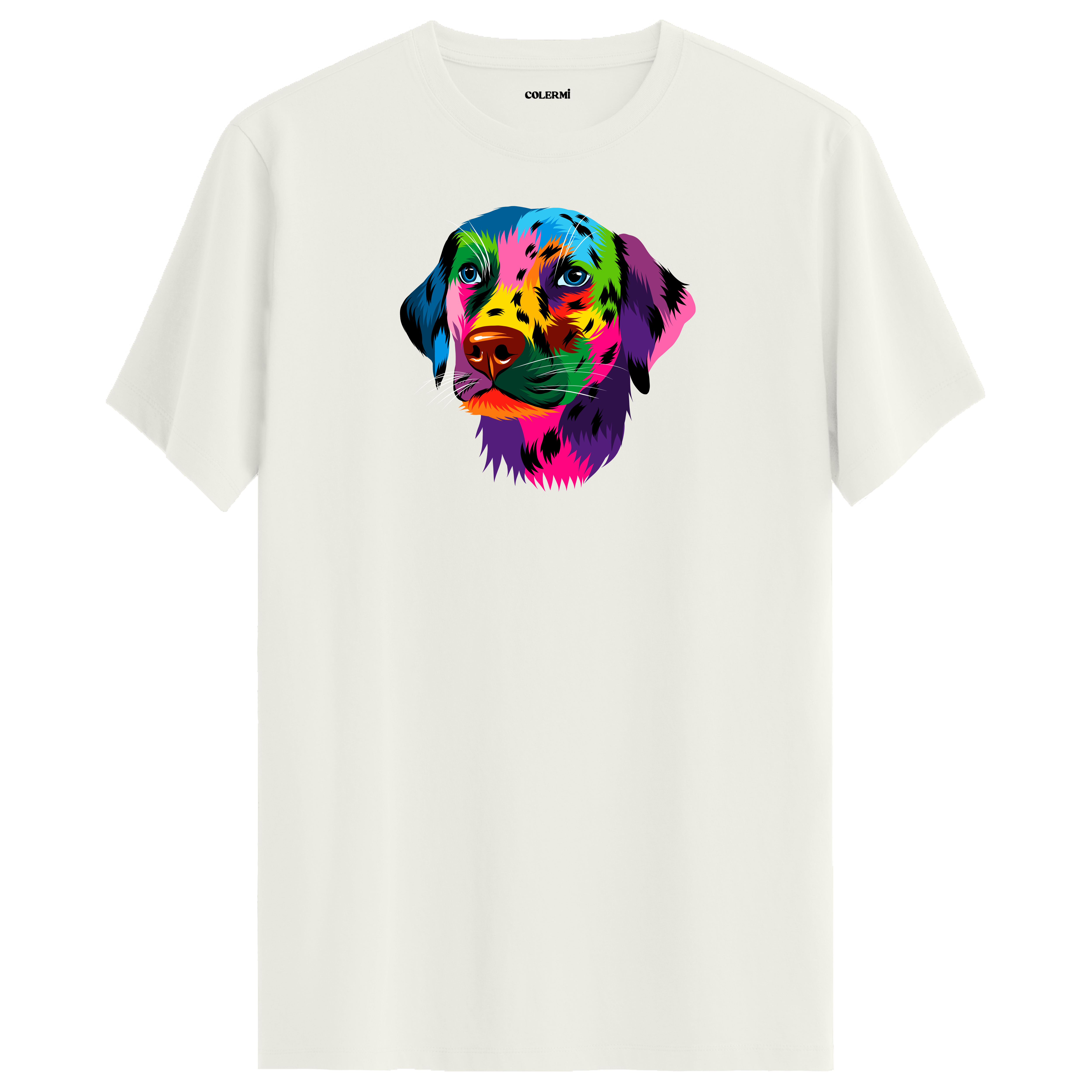 Renkli Labrador Tişört - Pop Art Köpek Tişörtü