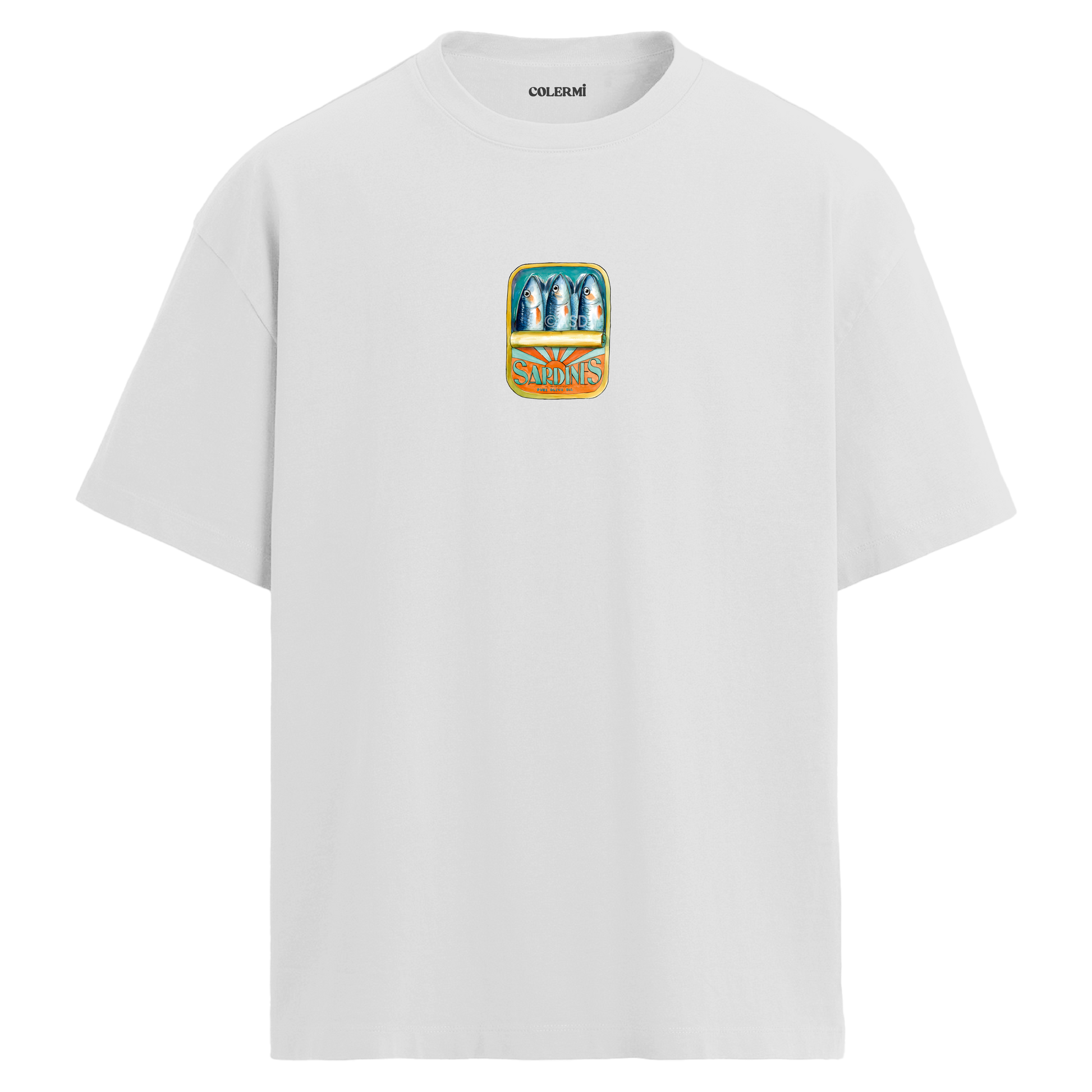 Sardines Retro Oversize Tişört görsel 3 | Colermi