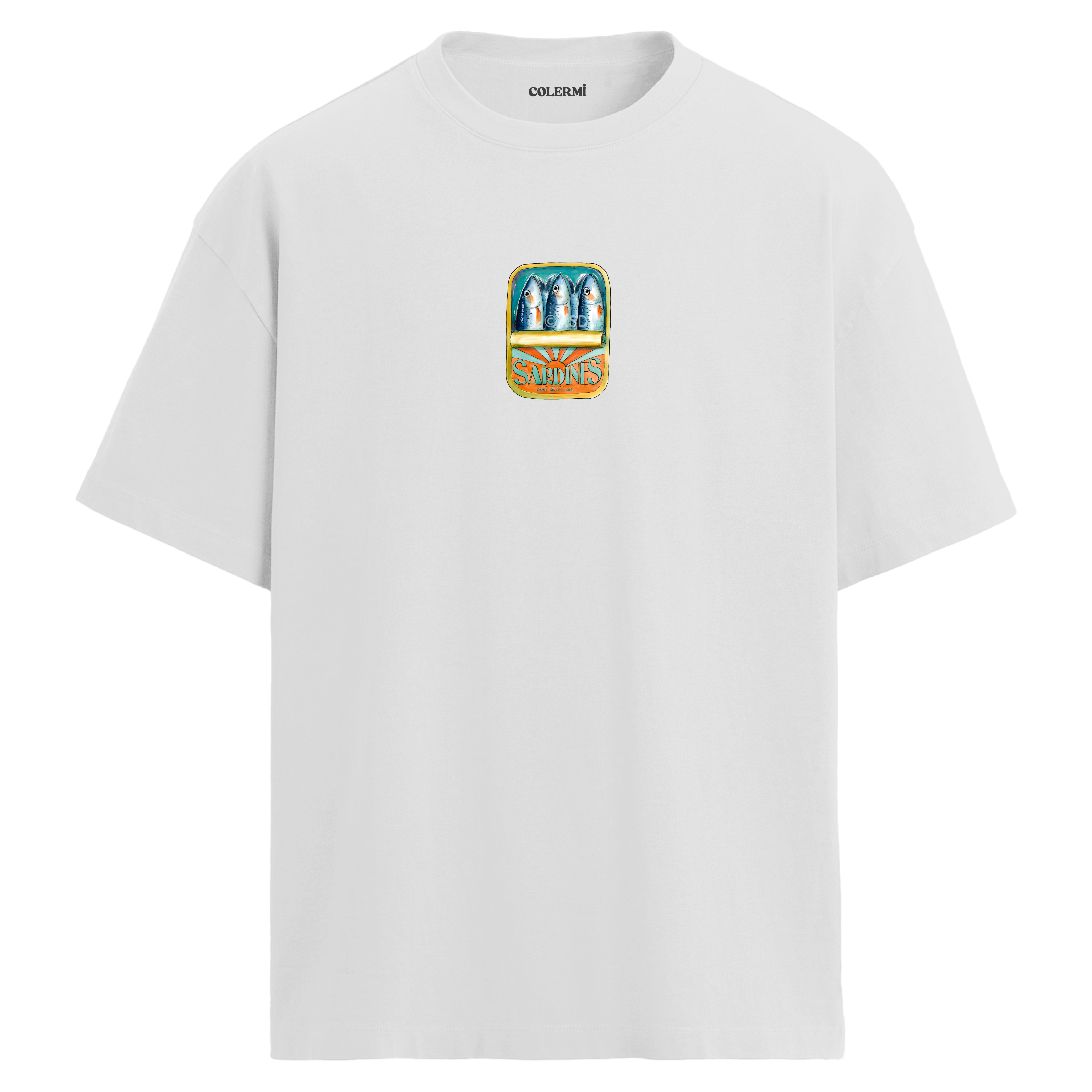 Sardines Retro Oversize Tişört görsel 3 | Colermi