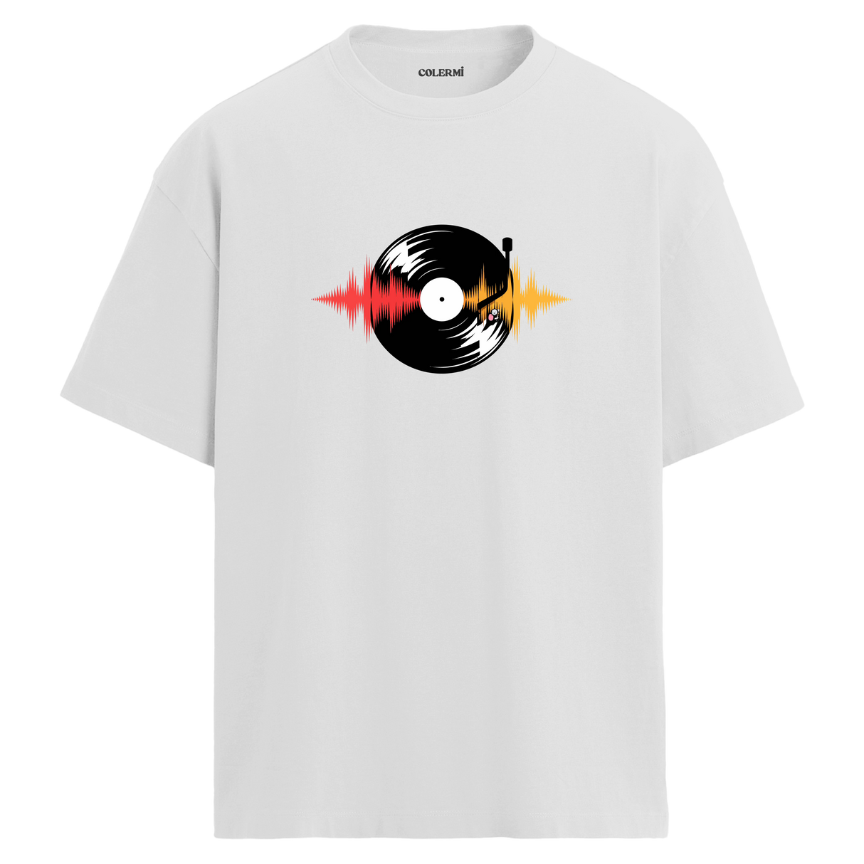 Vinyl Vibes Oversize Unisex T-Shirt – Müzik Temalı