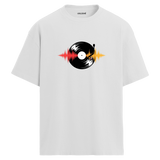 Vinyl Vibes Oversize Unisex T-Shirt – Müzik Temalı