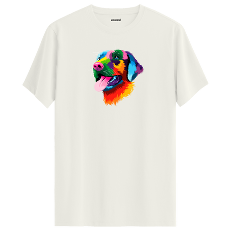 Casper the Dog T-Shirt – Colorful Labrador Design with Neon Details