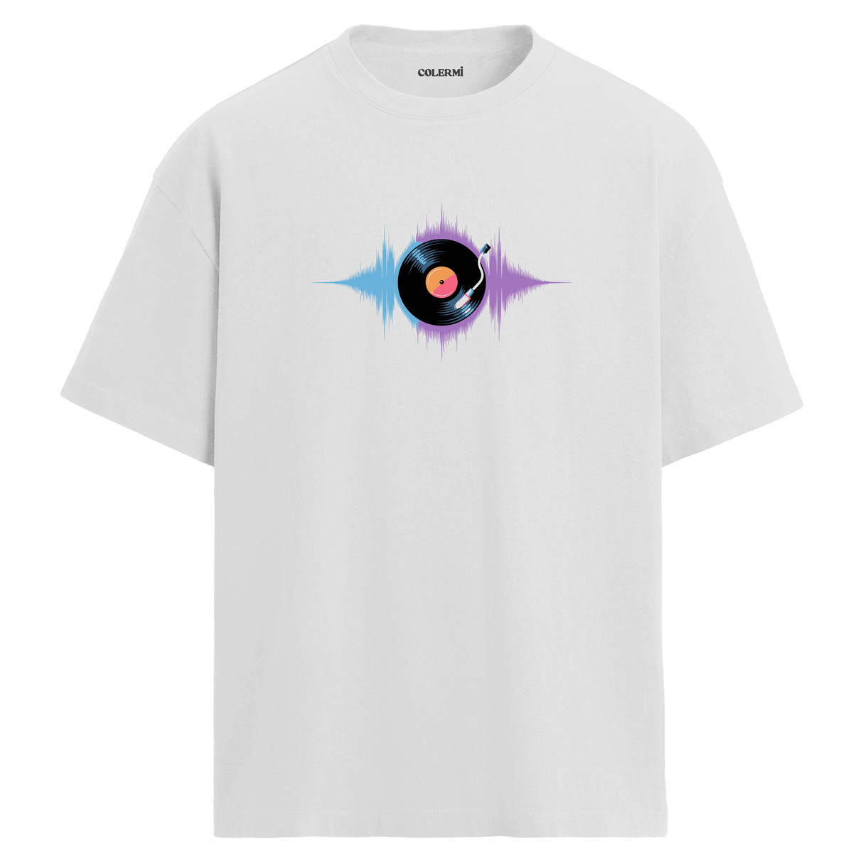Plak Dalga Desenli T-Shirt – %100 Pamuk