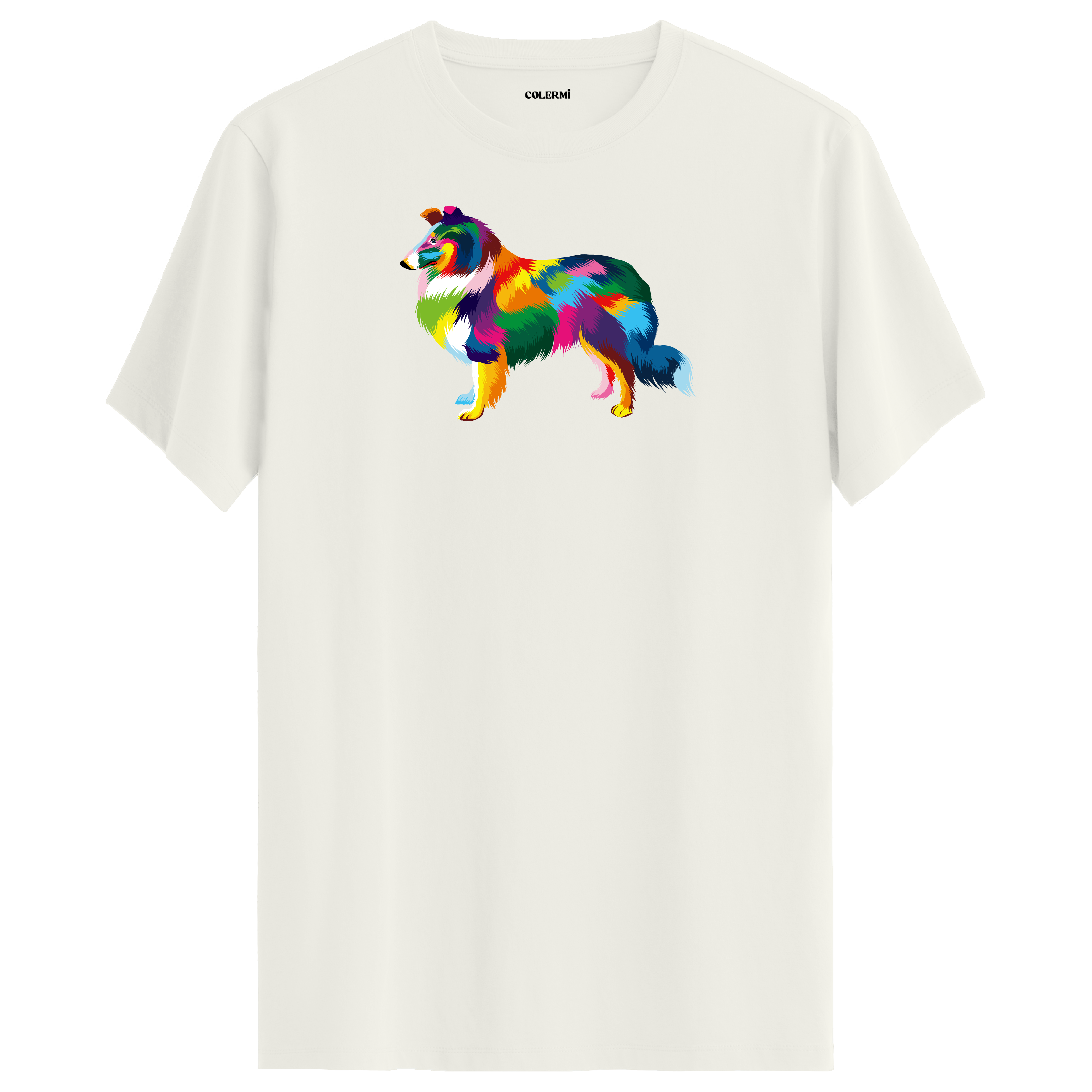 Elegant Collie Tee – Colorful Dog Art Shirt