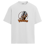 The Voice Mikrofon Tasarımlı T-Shirt – %100 Pamuk