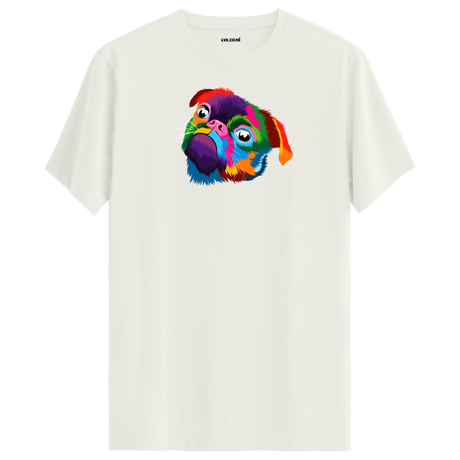 Sad Pug Tee – Vibrant Pop Art Dog Shirt
