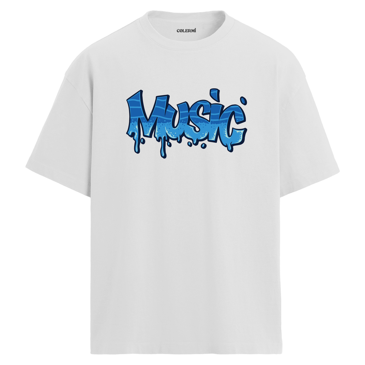 Graffiti Music Oversize Unisex T-Shirt – Müzik Temalı