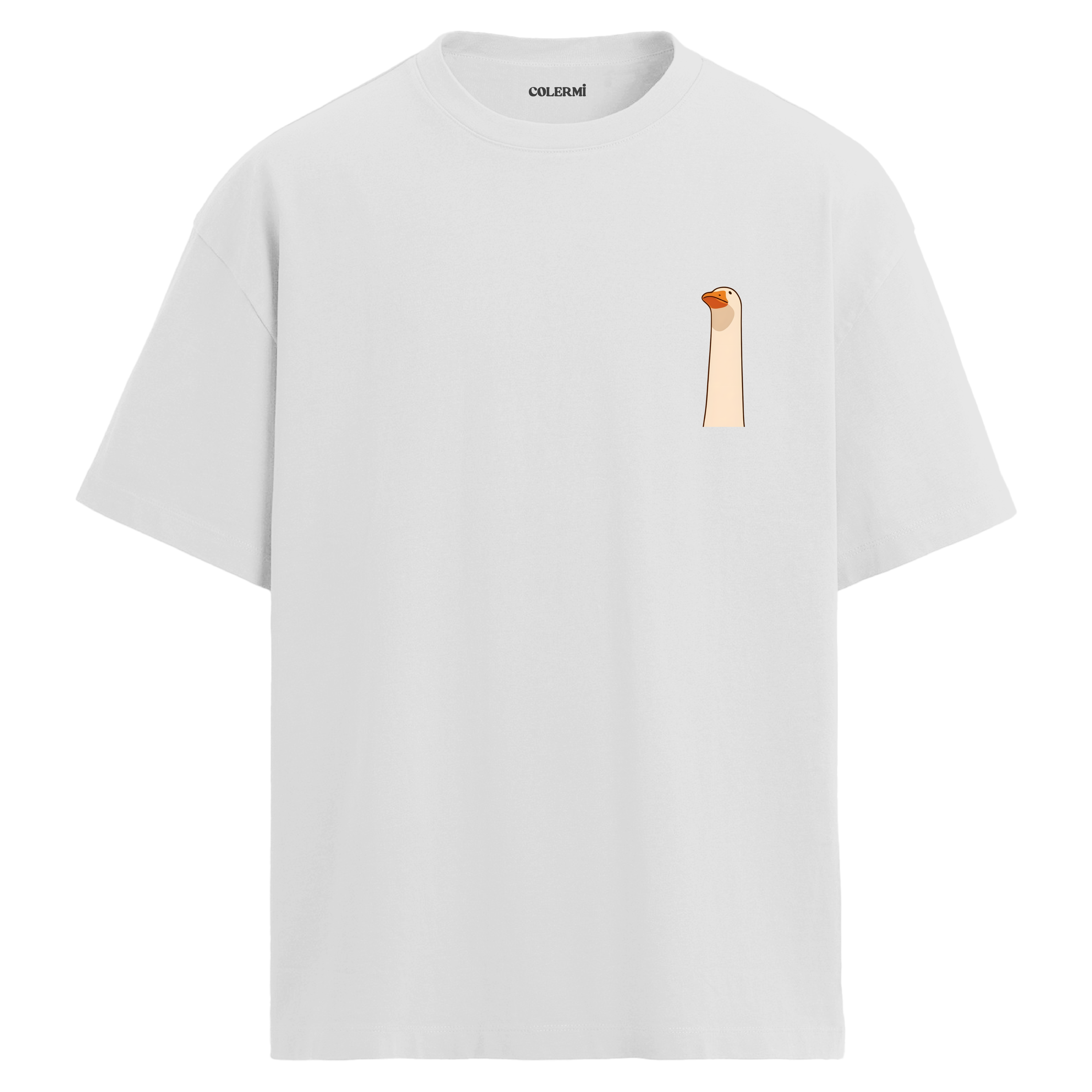 Minimal Kaz Çizim Tasarım Oversize Tişört görsel 3 | Colermi