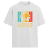 Retro Music Oversize Unisex T-Shirt – Müzik Temalı