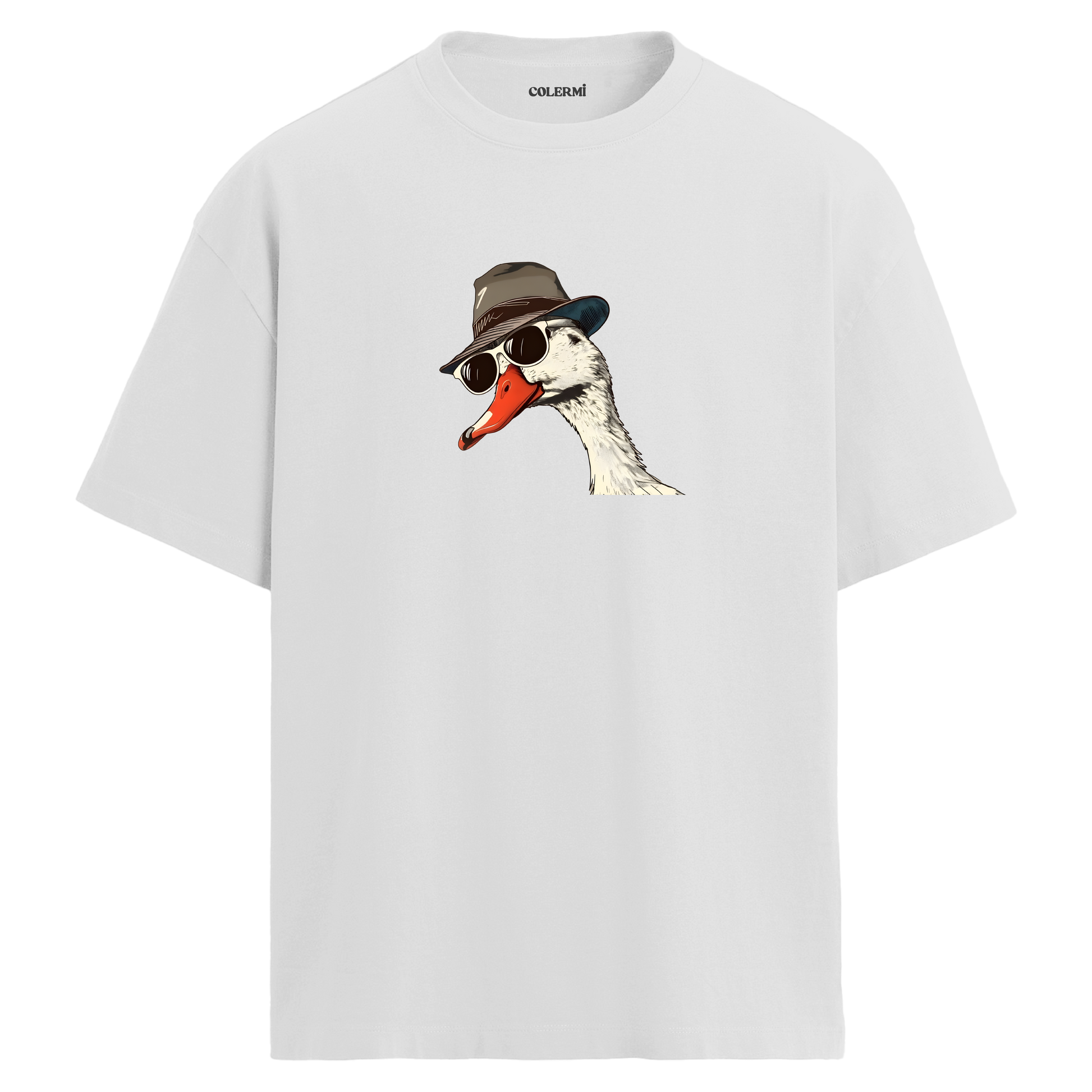 Cool Duck Şapkalı Tasarım Oversize Tişört görsel 3 | Colermi