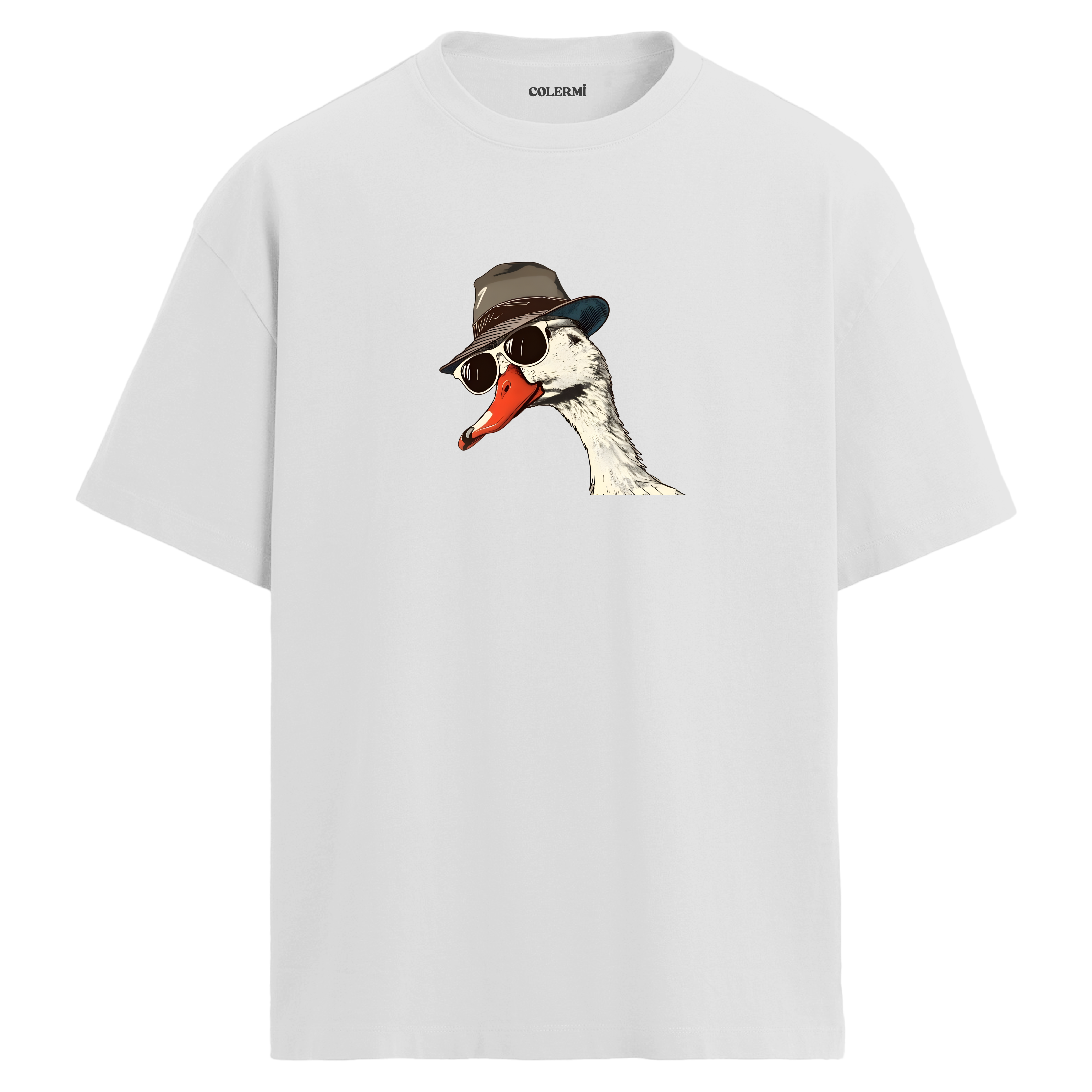 Cool Duck Şapkalı Tasarım Oversize Tişört görsel 3 | Colermi