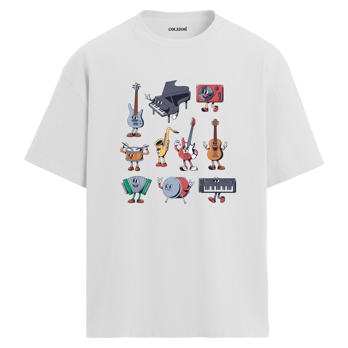 Enstrüman Karakterleri Oversize Unisex T-Shirt
