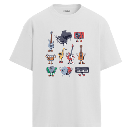 Enstrüman Karakterleri Oversize Unisex T-Shirt