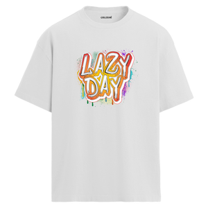 Lazy Day Oversize Unisex T-Shirt – Müzik Temalı