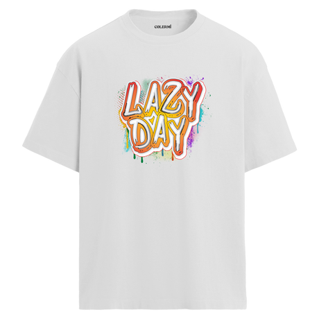 Lazy Day Oversize Unisex T-Shirt – Müzik Temalı