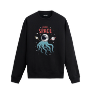 Astronot ve Ahtapot Figürlü Sweatshirt