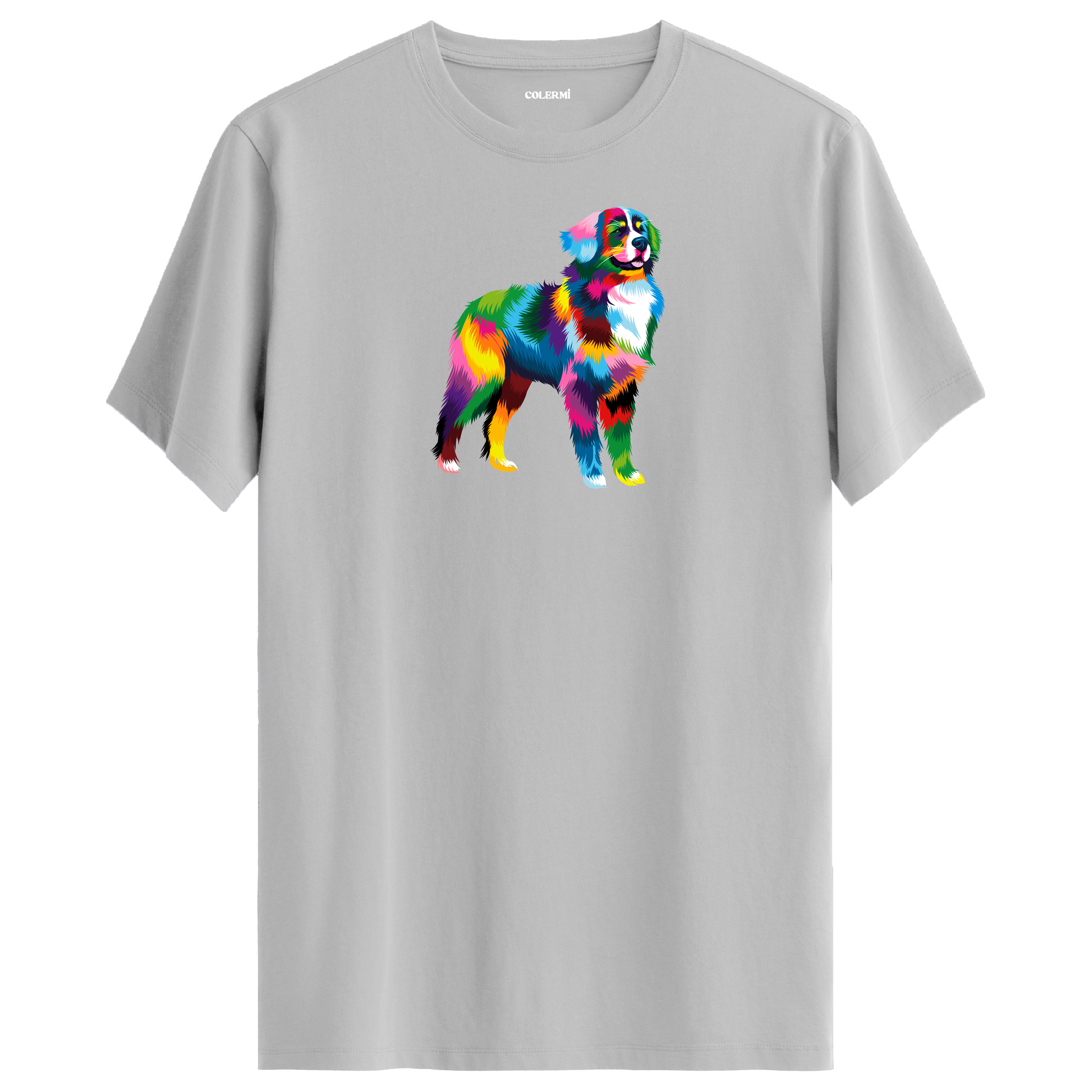 Vibrant Border Collie Tee – Artistic Dog Tee for Pet Lovers
