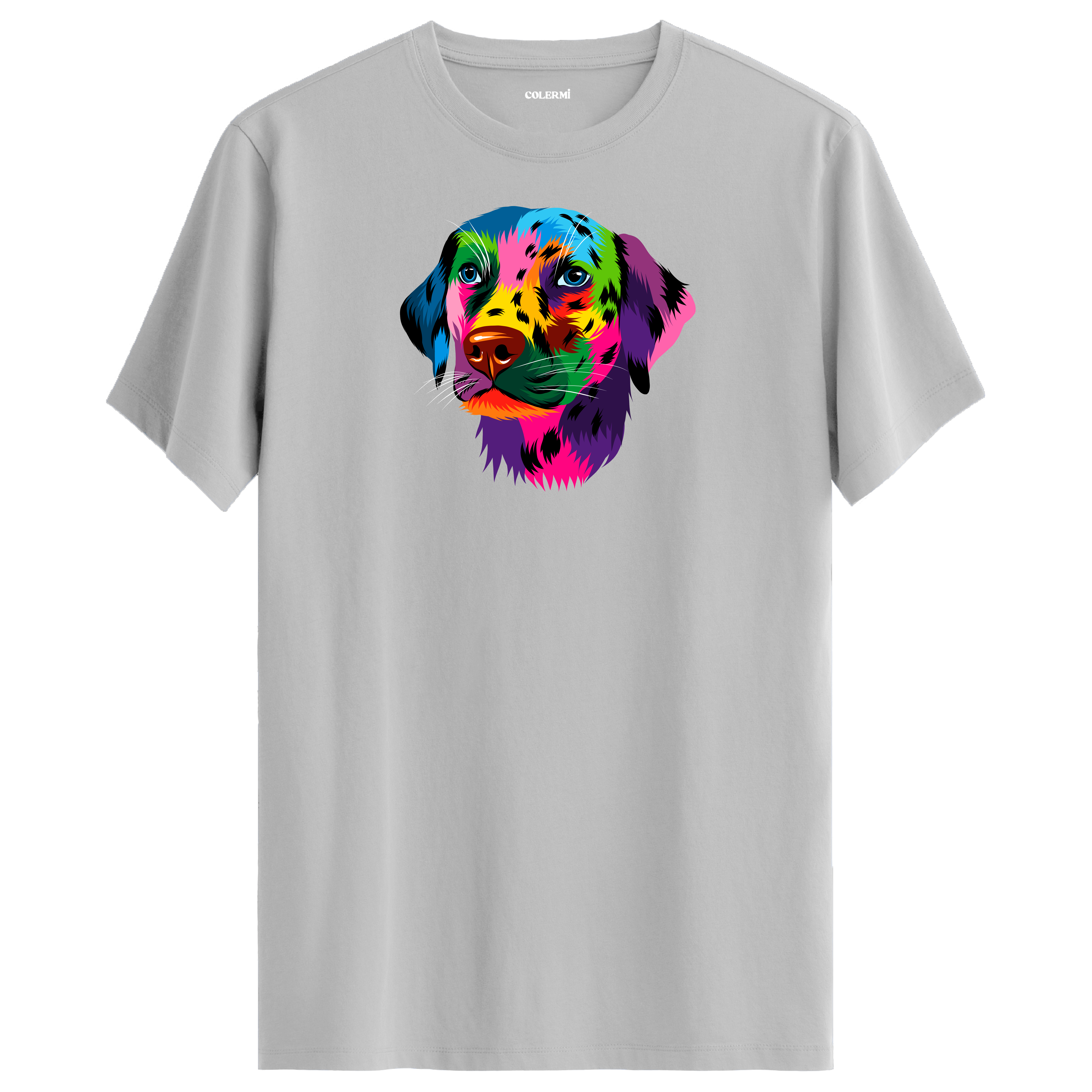 Renkli Labrador Tişört - Pop Art Köpek Tişörtü