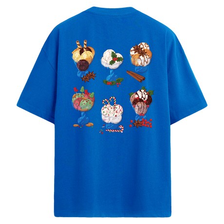 Tatlı Temalı Sırt Baskılı Oversize T-shirt