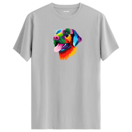 Casper the Dog T-Shirt – Colorful Labrador Design with Neon Details