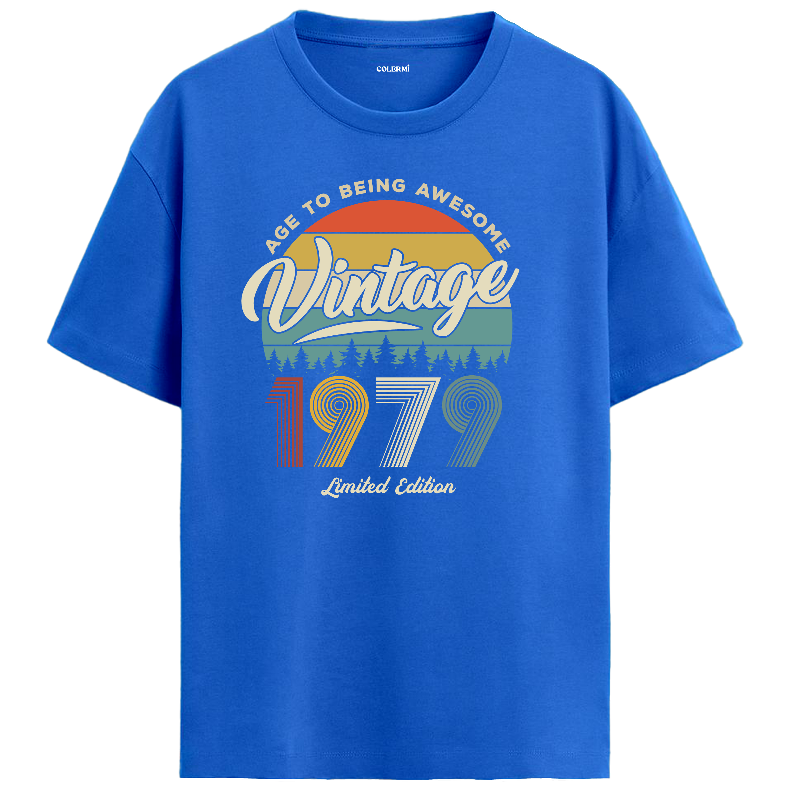 1979 Nostalgia Oversized T-Shirt - Retro Nature Silhouette Design
