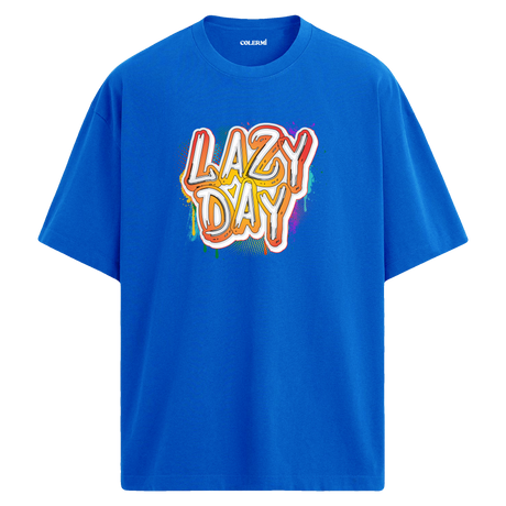 Lazy Day Oversize Unisex T-Shirt – Müzik Temalı