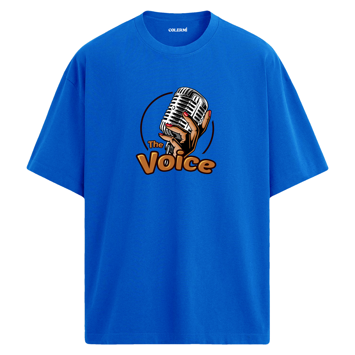 The Voice Mikrofon Tasarımlı T-Shirt – %100 Pamuk