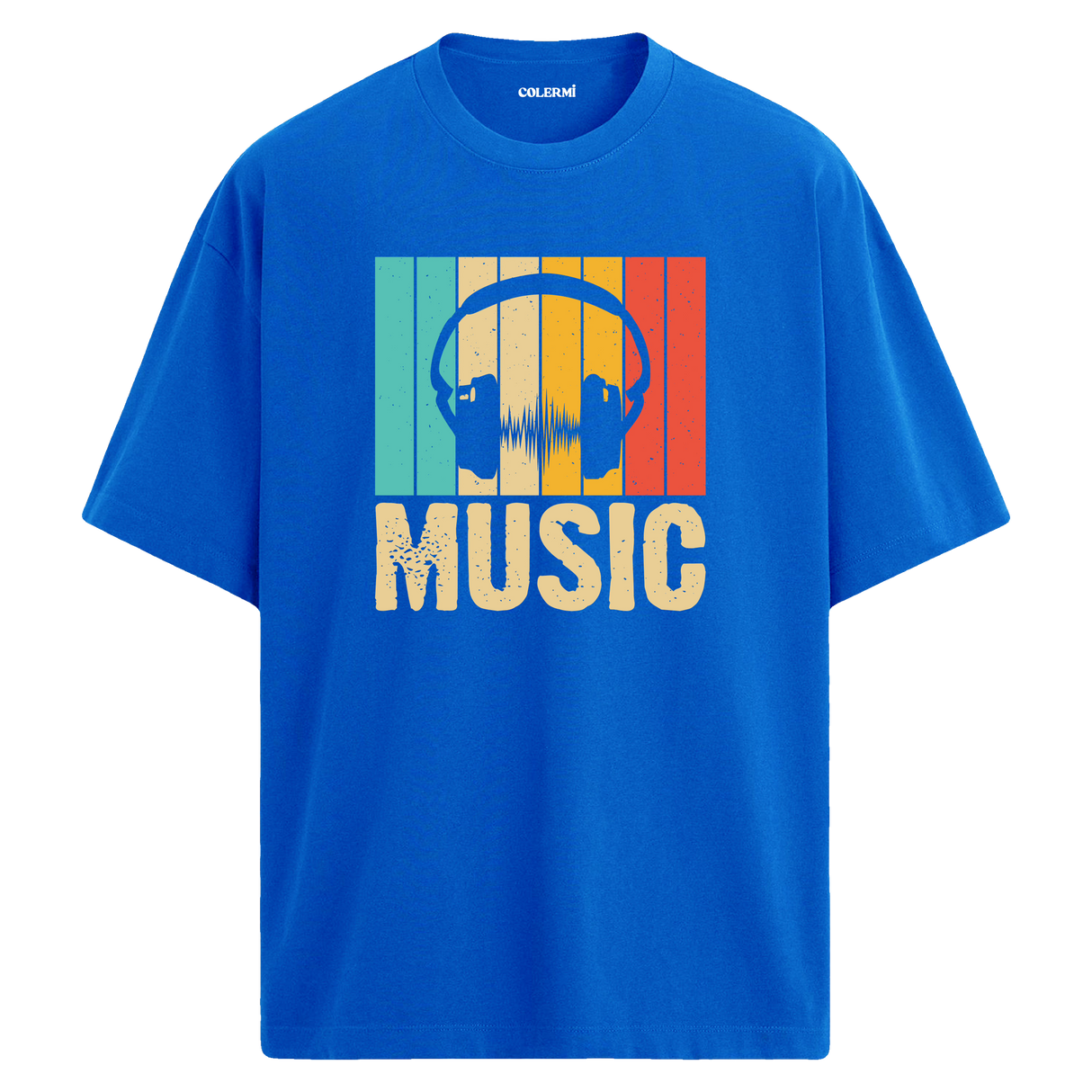 Retro Music Oversize Unisex T-Shirt – Müzik Temalı