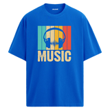 Retro Music Oversize Unisex T-Shirt – Müzik Temalı