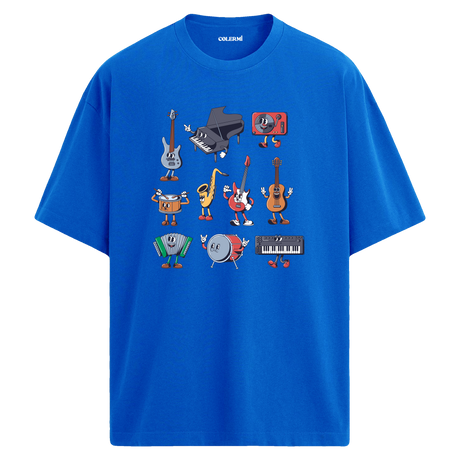 Enstrüman Karakterleri Oversize Unisex T-Shirt