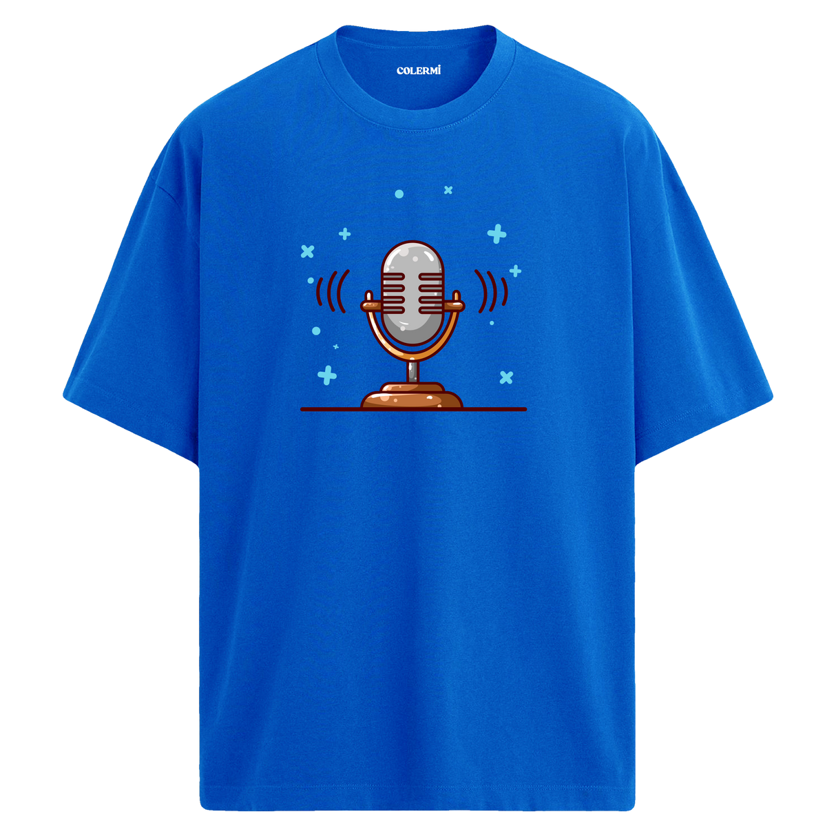 Retro Mic Sound T-Shirt – %100 Pamuk