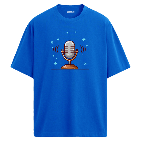 Retro Mic Sound T-Shirt – %100 Pamuk