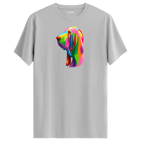 Colorful Dog Art Tee – Artistic Unisex Cotton Tee Gift for Dog Lovers