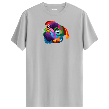 Sad Pug Tee – Vibrant Pop Art Dog Shirt