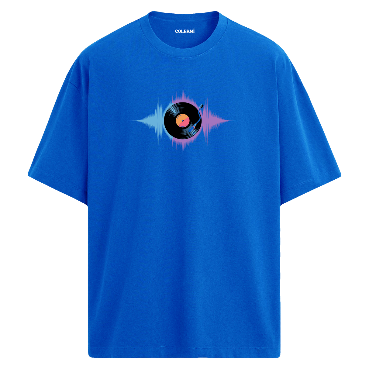 Plak Dalga Desenli T-Shirt – %100 Pamuk