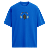 Ses Dalgası Kulaklık Tasarımlı T-Shirt  – %100 Pamuk