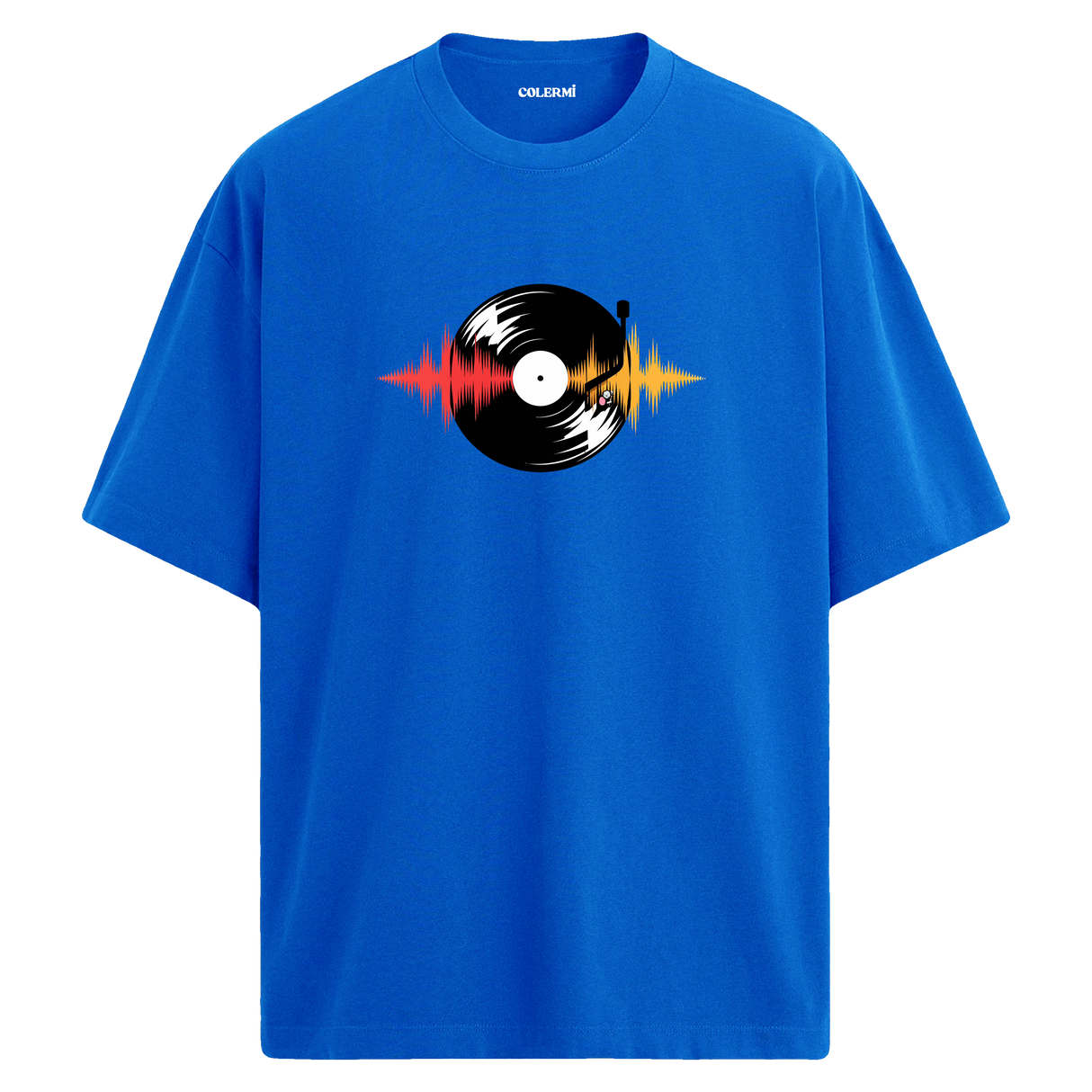 Vinyl Vibes Oversize Unisex T-Shirt – Müzik Temalı