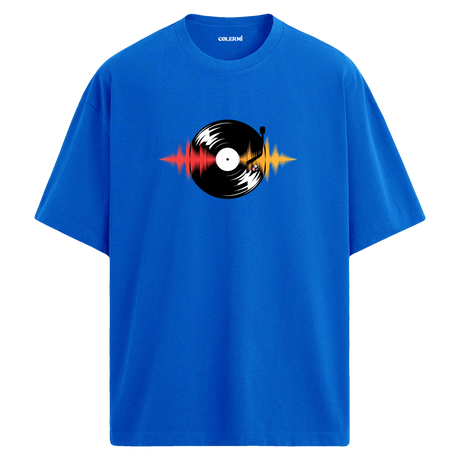 Vinyl Vibes Oversize Unisex T-Shirt – Müzik Temalı