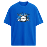 The Voice Mikrofon Tasarımlı Bisiklet Yaka Oversize Unisex T-Shirt