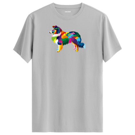 Elegant Collie Tee – Colorful Dog Art Shirt