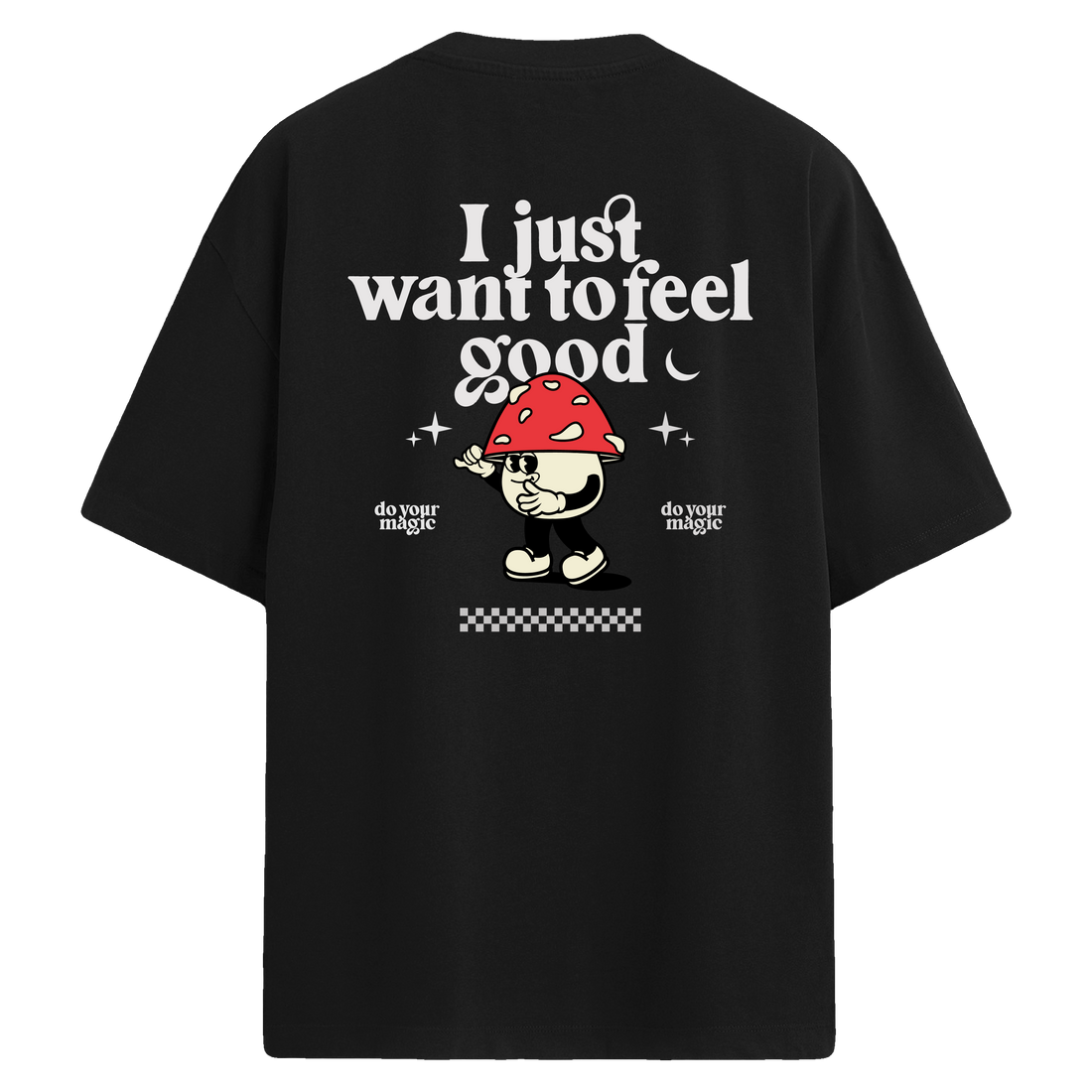Feel Good Magic Sırt Baskılı Oversize T-Shirt