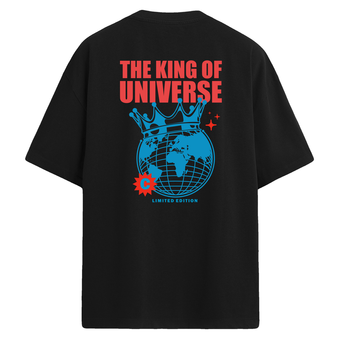 King of Universe Sırt Baskılı Oversize T-Shirt
