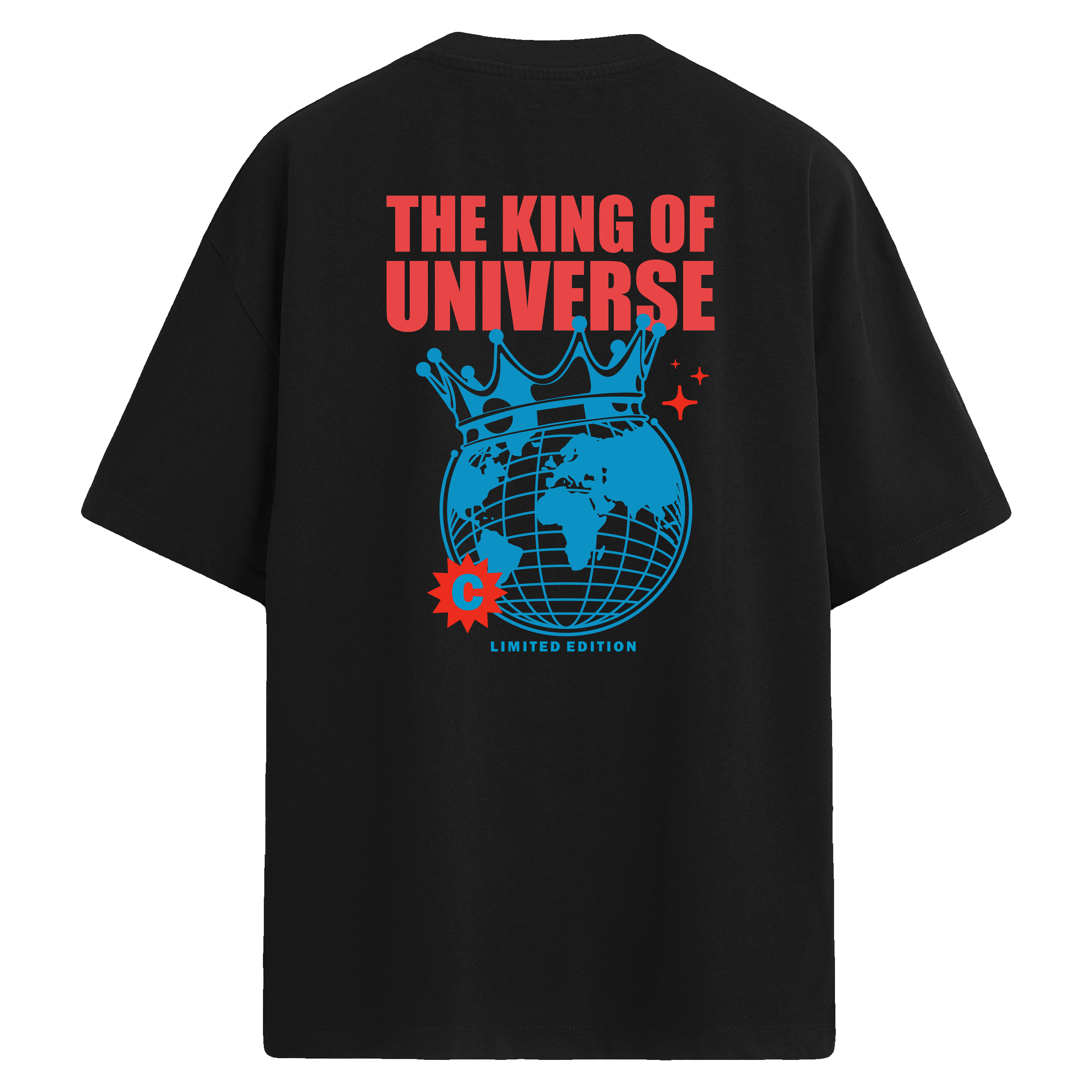 King of Universe Sırt Baskılı Oversize T-Shirt