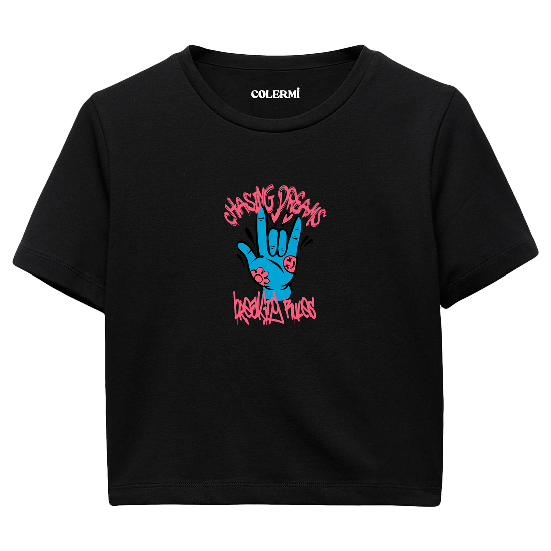 Chasing Dreams Kadın Crop T-Shirt