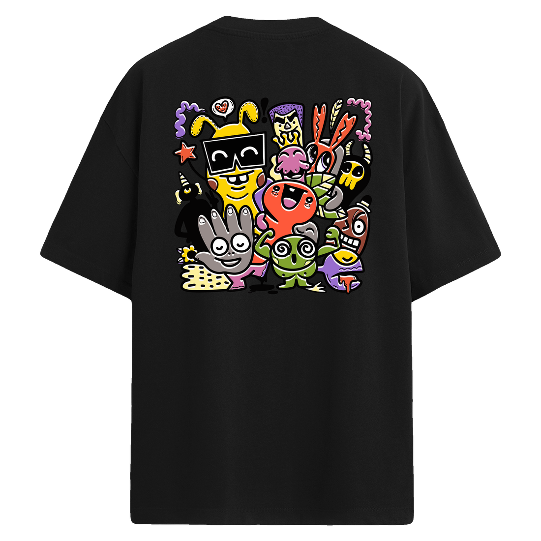 Happy Riot Sırt Baskılı Oversize T-Shirt